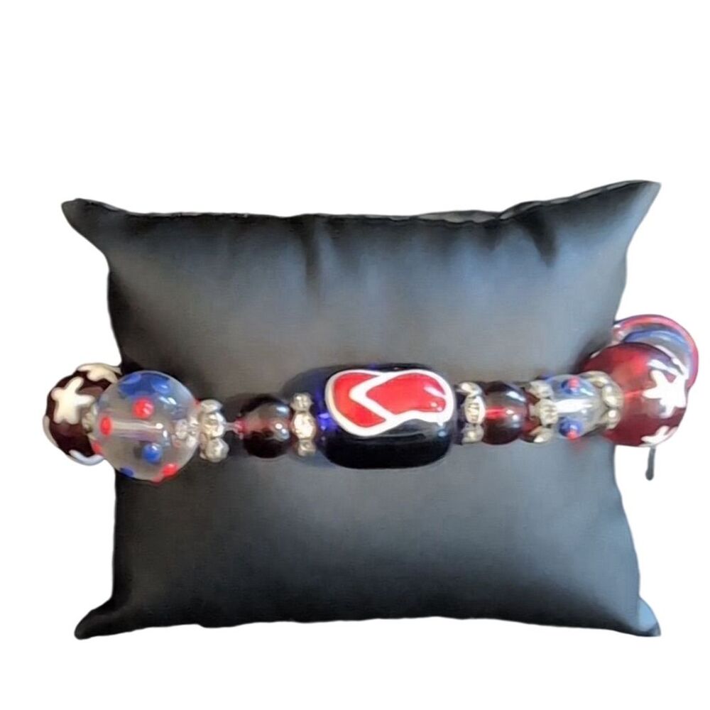 Kate & Macy Multicolor Patriotic Stretch Beaded Bracelet